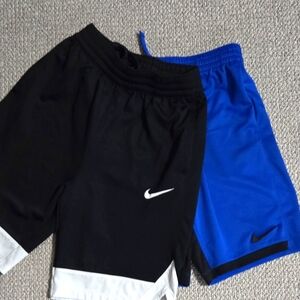 Nike Black and Royal Blue Sports Shorts